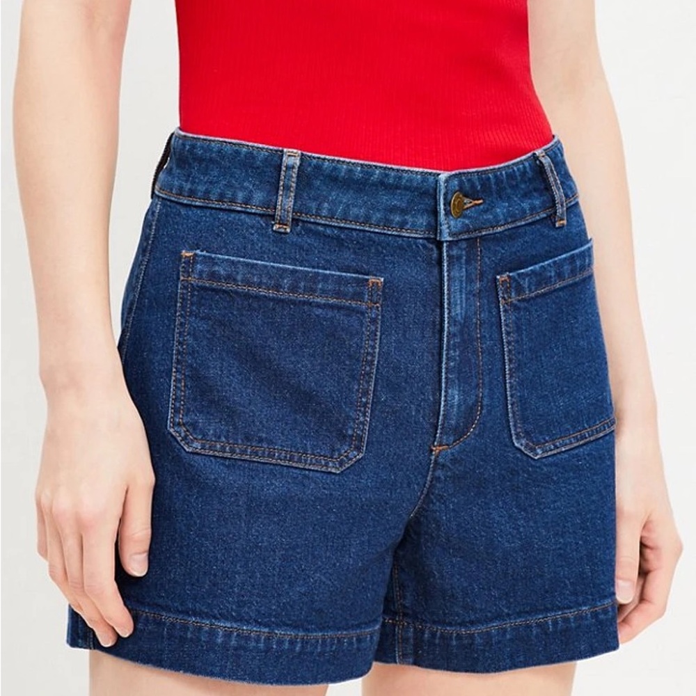 New Loft high waisted denim shorts